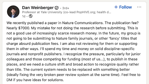 Dan Weinberger post OA Michal Petr