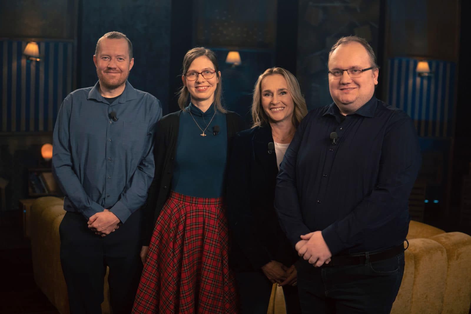 Zleva: Petr Brož, Julie Nekola Nováková, Lucie Výborná, Dušan Majer Petr Broz 2