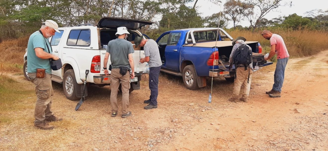 Terenni laborator pro odbery vzorku vod v zambijskem Copperbeltu