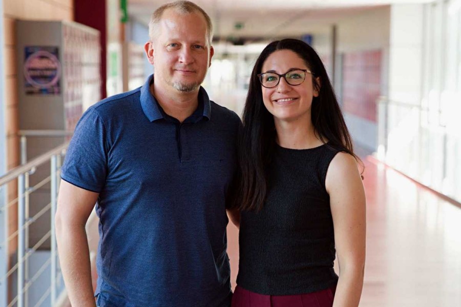 Michal Masařík a Kateřina Hönigová z Ústavu patologické fyziologie Lékařské fakulty Masarykovy univerzity